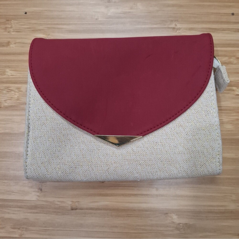 L'Occitane Gold Shimmer Envelope Pouch